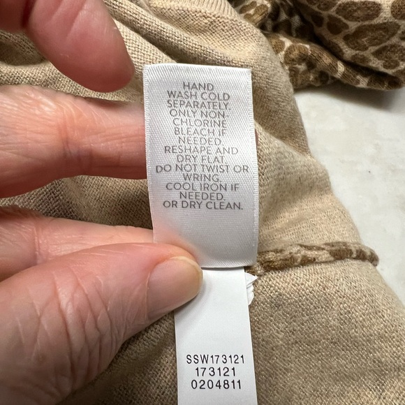 JJill animal print sweater, small. Long sleeve. - Picture 6 of 8